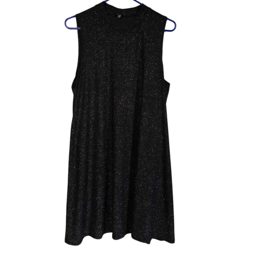 EUC Tiana Black Sparkle/Glitter Sleeveless Dress